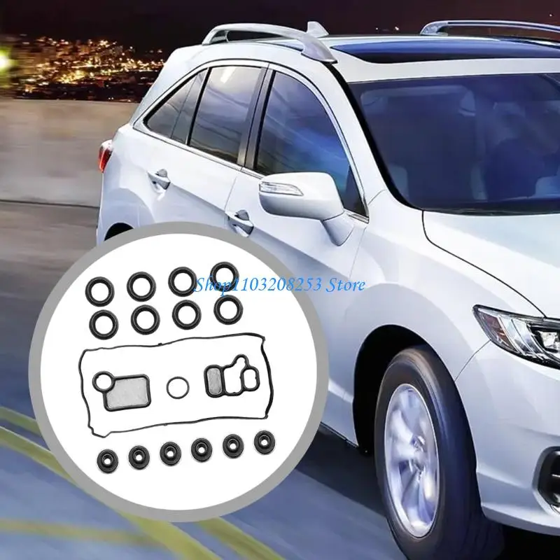 

R6FA Rubber Valves Cover Gasket Heat Resistant Engine Seal for 2.0L 2.4L Vehicles 18 Piece VS50614R ES73071 15845-PNA-003