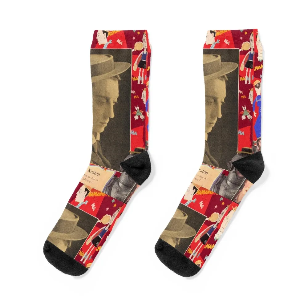 

BUSTER KEATON Silent Film Comedy Legend Socks winter gifts funny gifts compression crazy Mens Socks Women's