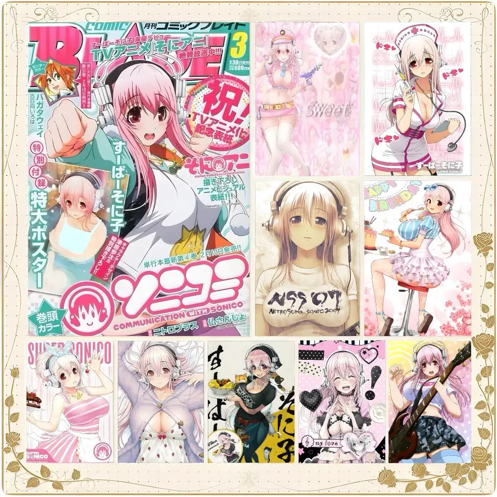 Art Pinup Super Sonico Poster Wall Art Painting for Living Room Interior Decor and Gift Options