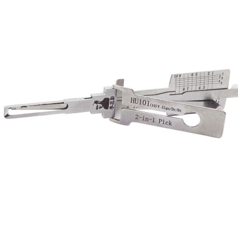Lishi HU101(10) V.3 2 in 1 Lock Pick Decoder Vertical Milling for Ford/Land Rover/Volvo Models