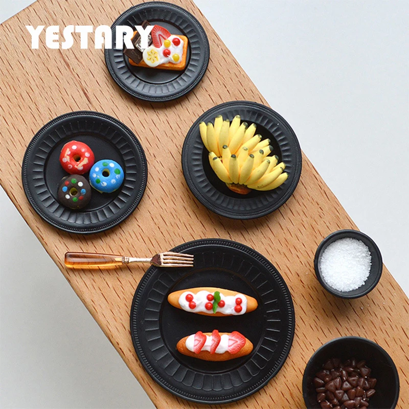 YESTARY Doll Furniture For 1/12 Dollhouse Dishes Set 1/6 Bjd Doll House Accessories Toys 8-piece Chrysanthemum Bowl Set For Doll