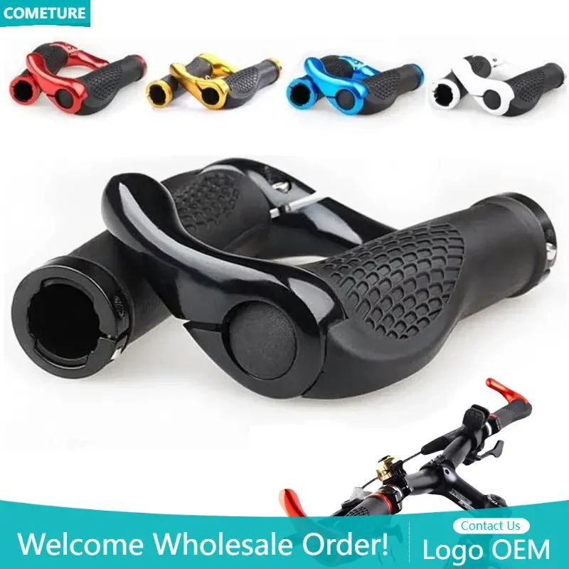 

Bicycle Grip Handlebar End Cap Bike Anti-Skid Rubber Bicycle Skid-Proof Grips Aluminium Alloy Lock Mountain Handle Bar