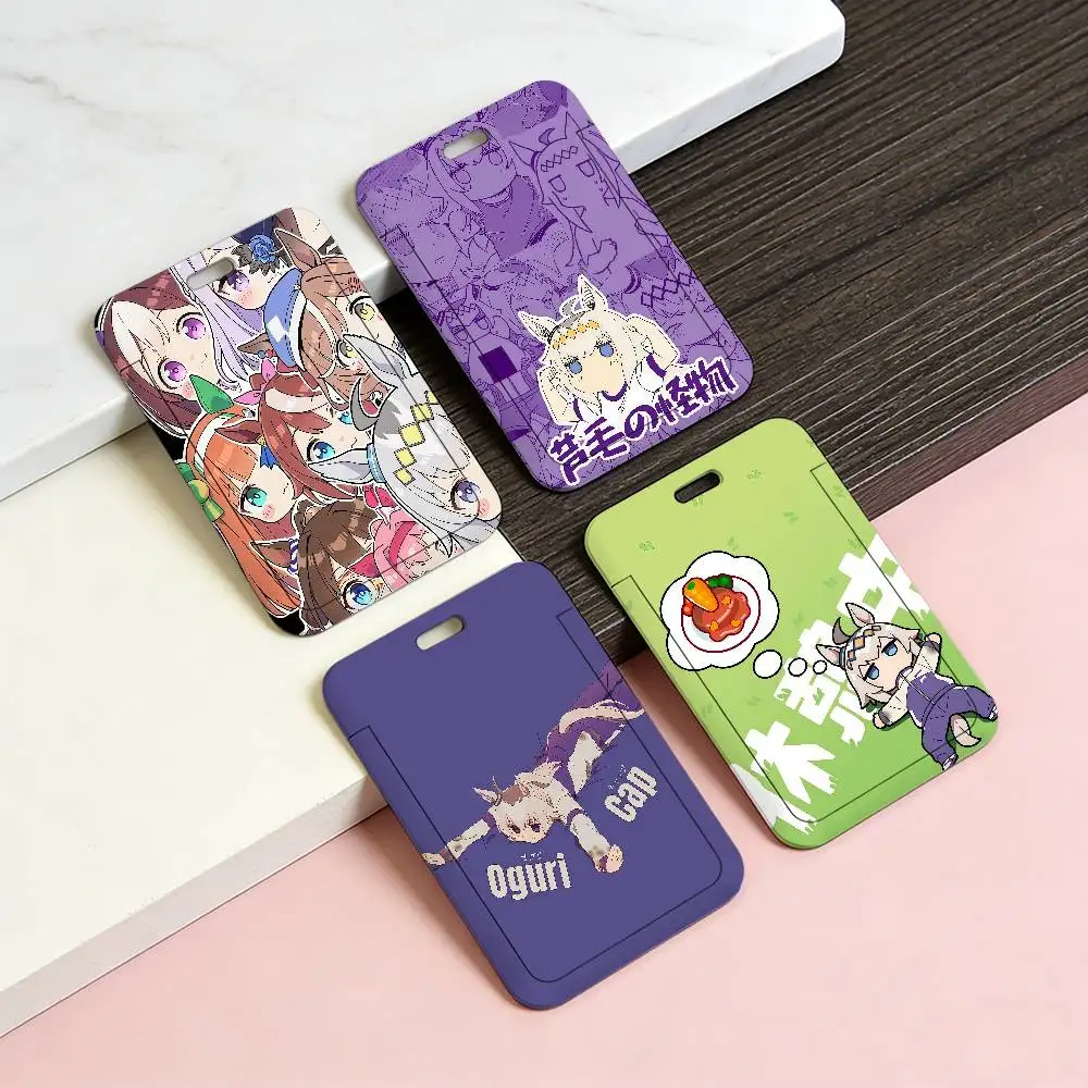 Game U-Umamusume Pretty Derby K Plastic Slide Cover Lanyard Work ID Bag Bus Student Photo Idol Badge Card Holder Employee