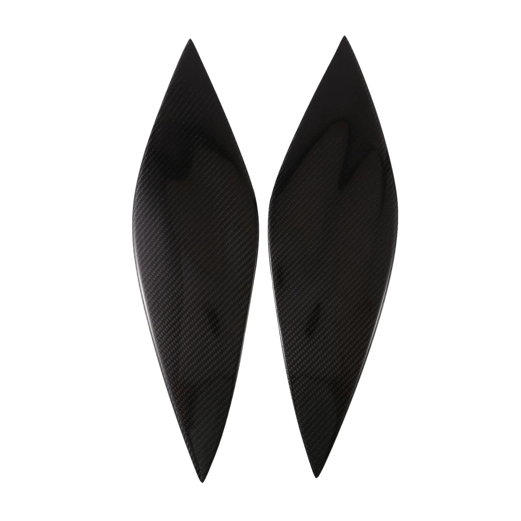 Reliable-Car Headlight Eyebrows Eyelids Carbon Fiber Stickers Trim Cover Headlight Lid for FIAT BRAVO 2007+