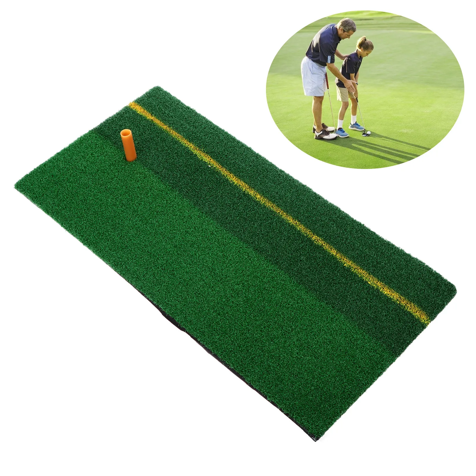 

1Set Golf Swing Practice Pad Premium Simulation Hitting Mat Indoor Outdoor Realistic Driving Chipping Putting Training Turf Mat