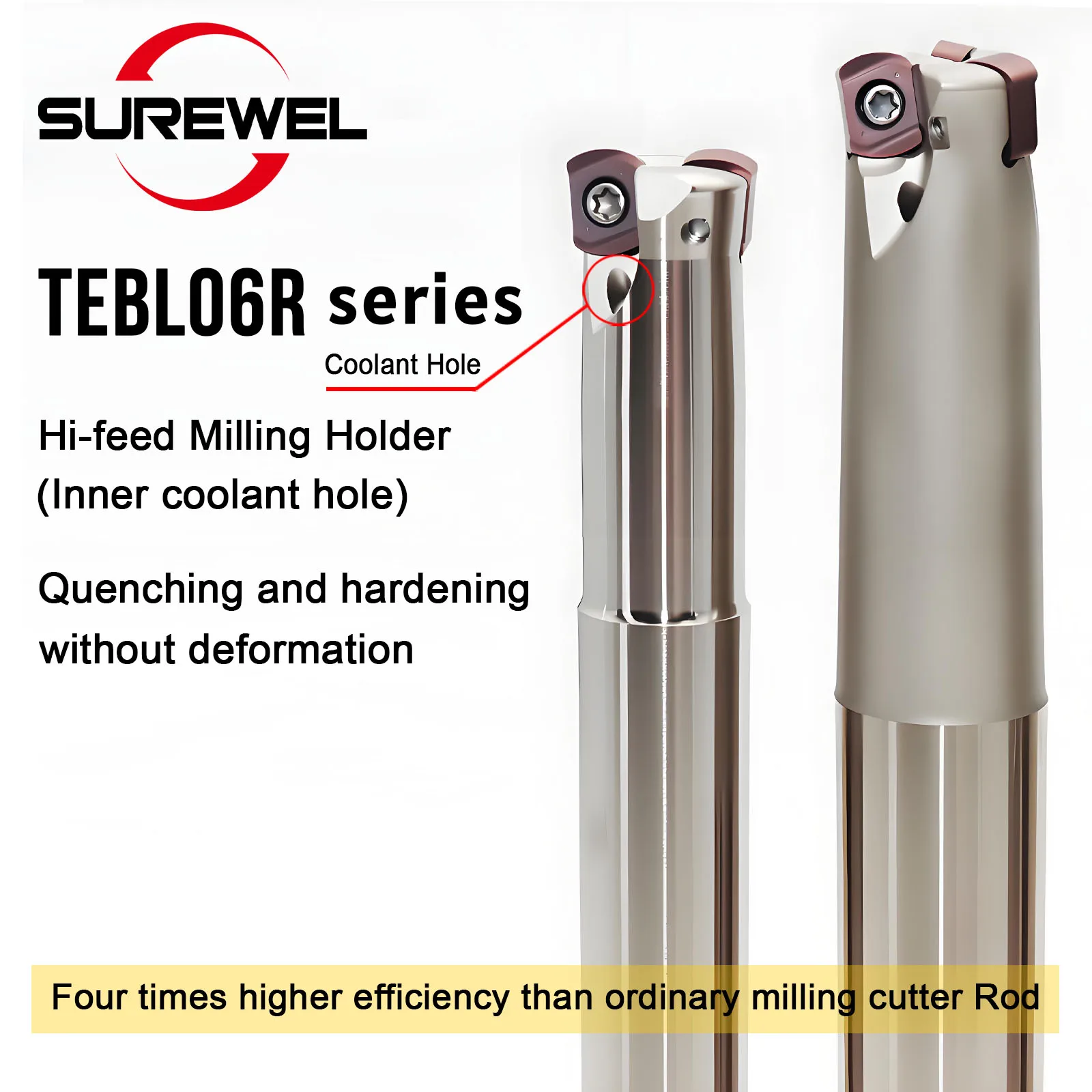 

SUREWEL TEBL06R Hi-feed Double Sided Milling Holder CNC tools Face Holder Carbide Inserts BLMP0603R