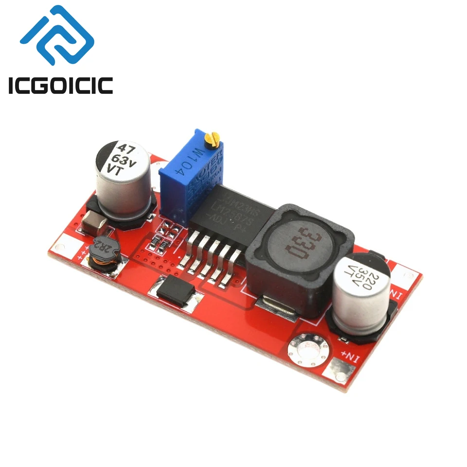1-10PCS LM2587 DC-DC Boost Converter Module – Entrada 4-34V, Saída Ajustável 5-40V, 3A Contínua, para 12V a 24V/36V Step-Up
