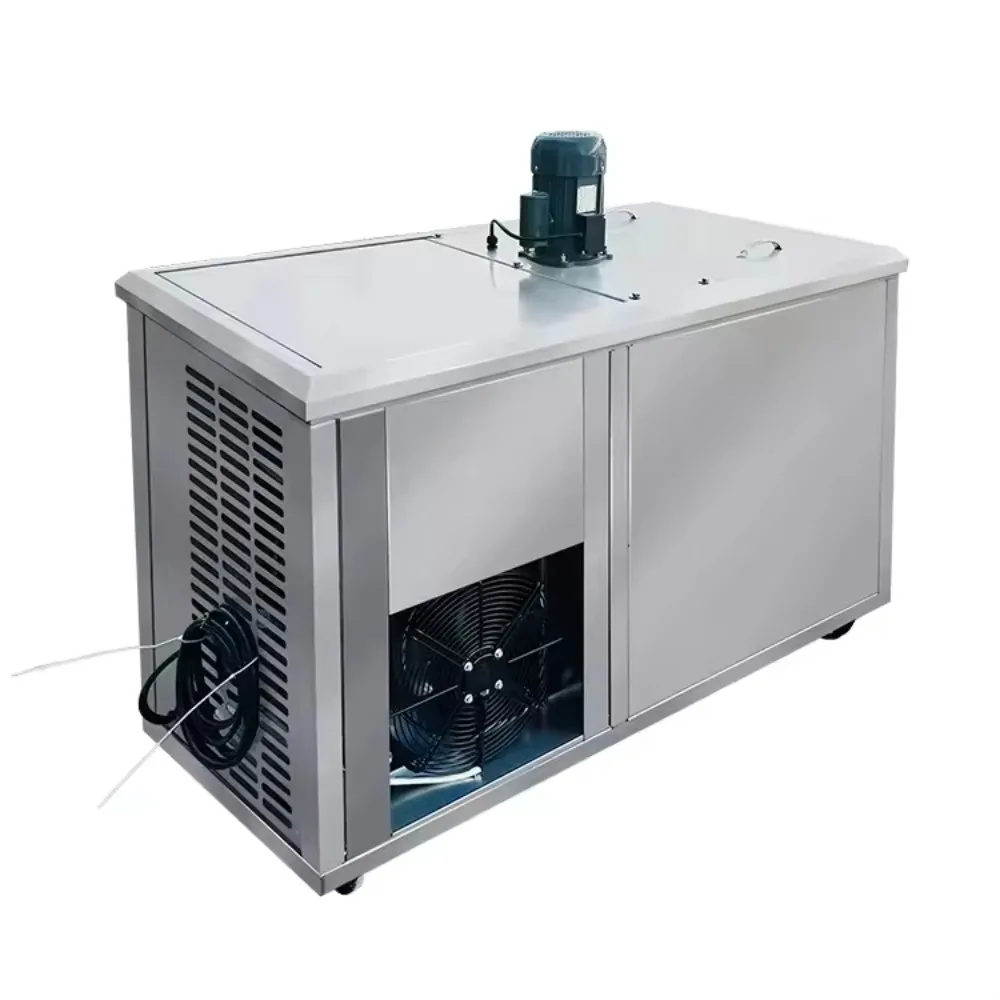 300kg/24h Stainless Steel Block Ice Maker Machine, Commercial Ice Block Producer Heavy-Duty Industrial Ice Generator