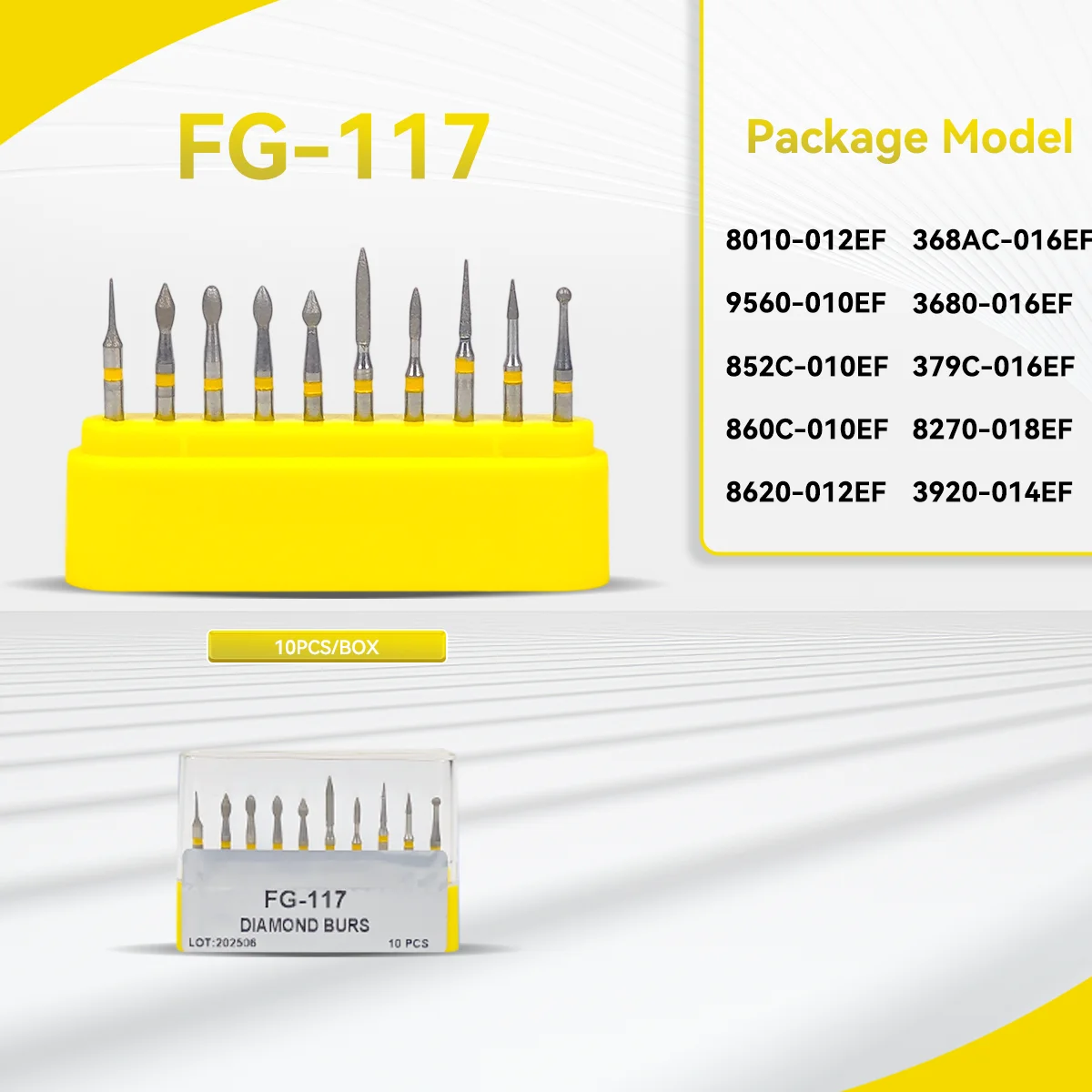 1 Box Dental-Diamantbohrer-Set FG 1,6 mm für Hochgeschwindigkeits-Handstück zum feinen Polieren von Komposit- und Porzellan-Kronen – Detail 7