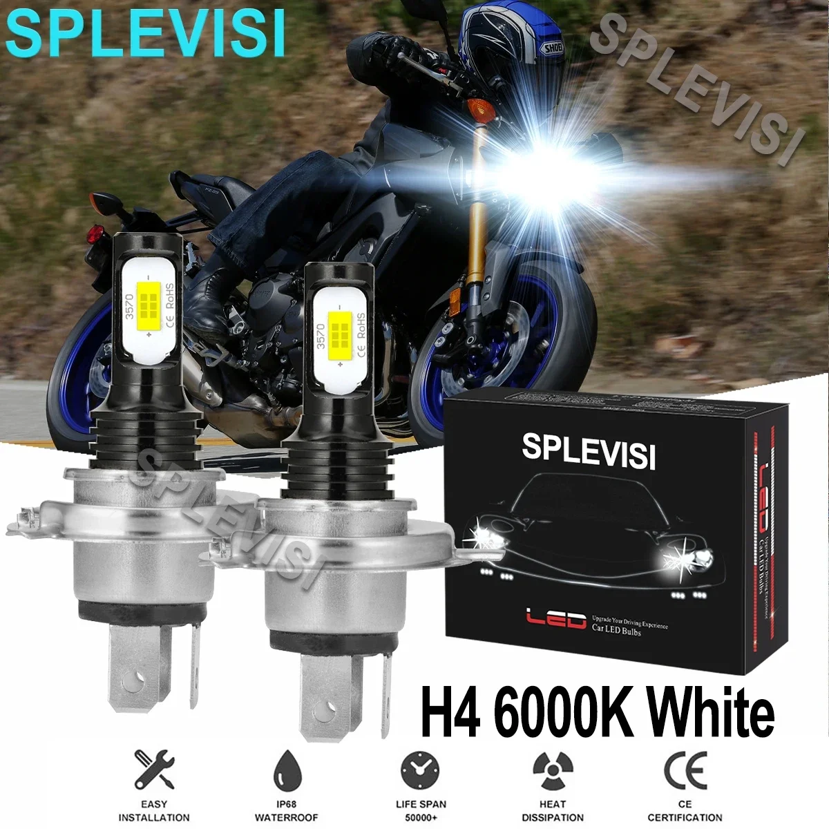 

2x70W White motorcycle headlight For Yamaha Stratoliner 2006-2014 Stratoliner S 06-2014 Stryker 2011-2016 motorcycle accessories