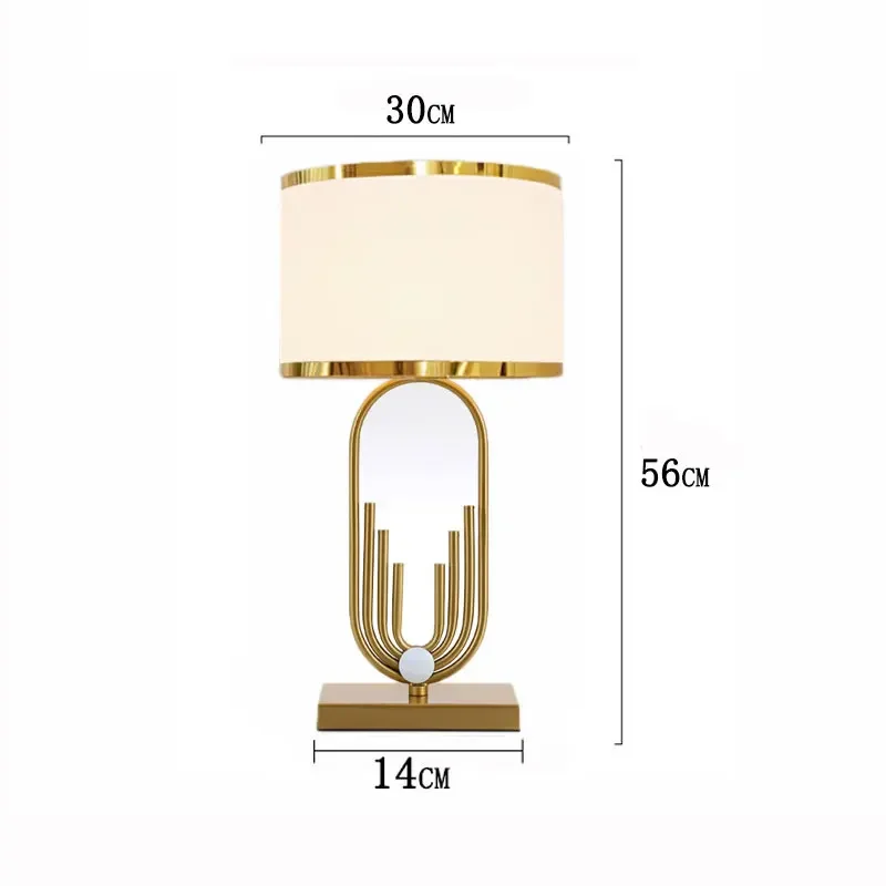 Postmodern Large size Table Lamp Bedroom Bedside Lamp Nordic Luxury Modern Bedroom Living Room Study Decor Desk Lamp