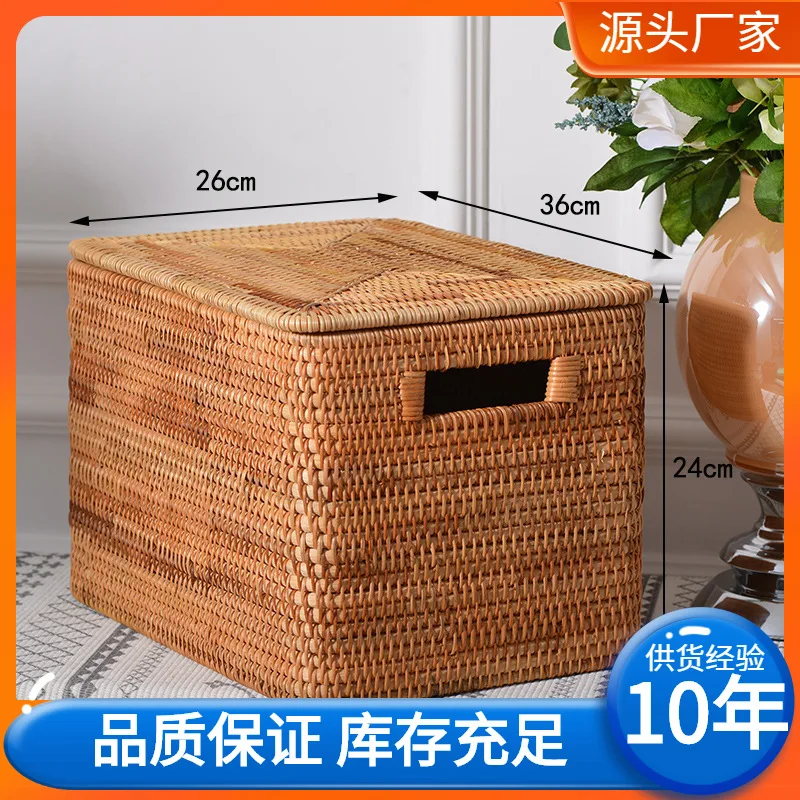 Autumn vine hand-woven outdoor car sundries storage box household living room bedroom books sundries storage box