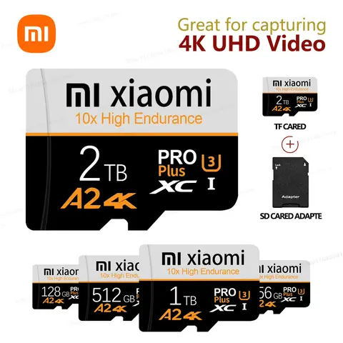 Original SD Card 2TB Extreme Speed Micro TF Flash Card 1TB 128GB Tarjeta Ultra Memory Card 512GB For Xiaomi Electronic devices