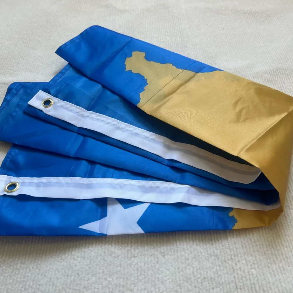 Bandera Kosovo 90x150 cm - banderin doble cara de poliester exterior - imagen 4