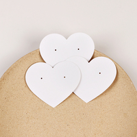 50 Pcs 8.5x7cm Love Heart Necklace Earrings Jewelry Display Paper Card With Or Without Bags Wholesale Packaging Personalized