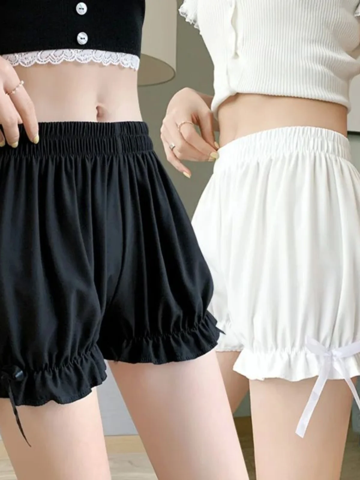 

Женские свободные шорты-фонарики в стиле JK Lolita, с высокой талией, для уличной моды, летние повседневные брюки, женские модные шорты-фонарики в стиле Pumpkin