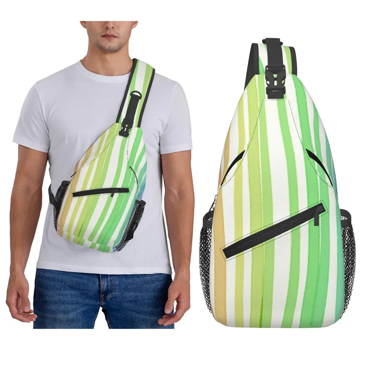 

Нагрудная сумка в радужную полоску, мужской рюкзак через плечо, нагрудная сумка, дорожный походный рюкзак, сумка на плечо