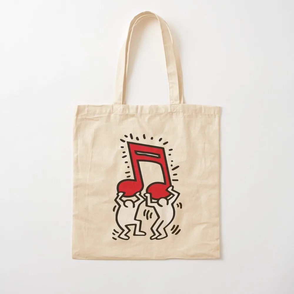 

music note haring pop art Tote Bag female bag ecological bags Canvas Tote Bag