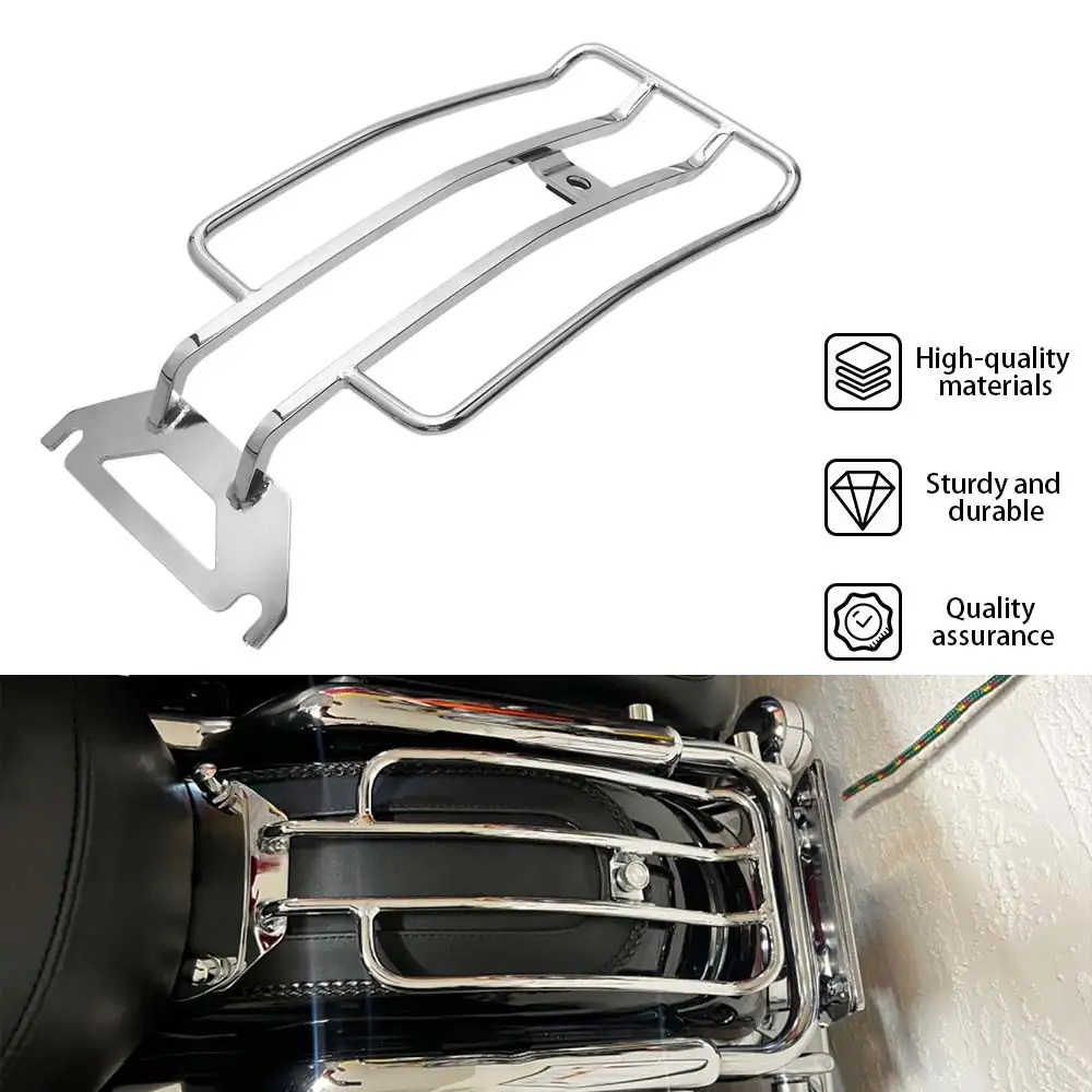 Motorcycle Rear Luggage Rack Support Shelf Carrier For Harley Touring Electra Road Glide Road King FLHT FLHR 1998-2008 Chrome