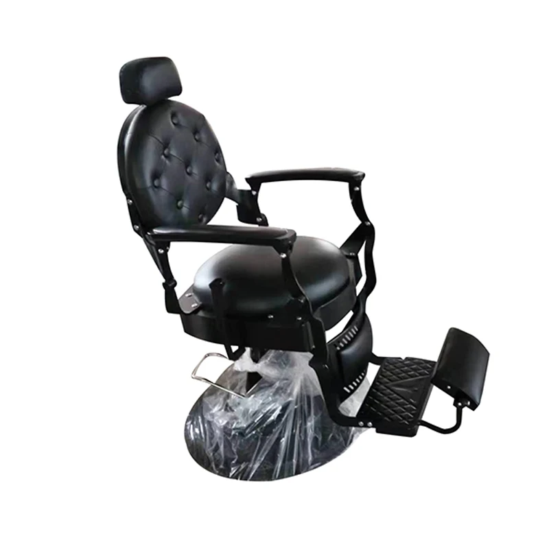 Ready to Ship  Heavy Duty  Black Flat Seat Barber Chairs Styling Chairs Salon Chair