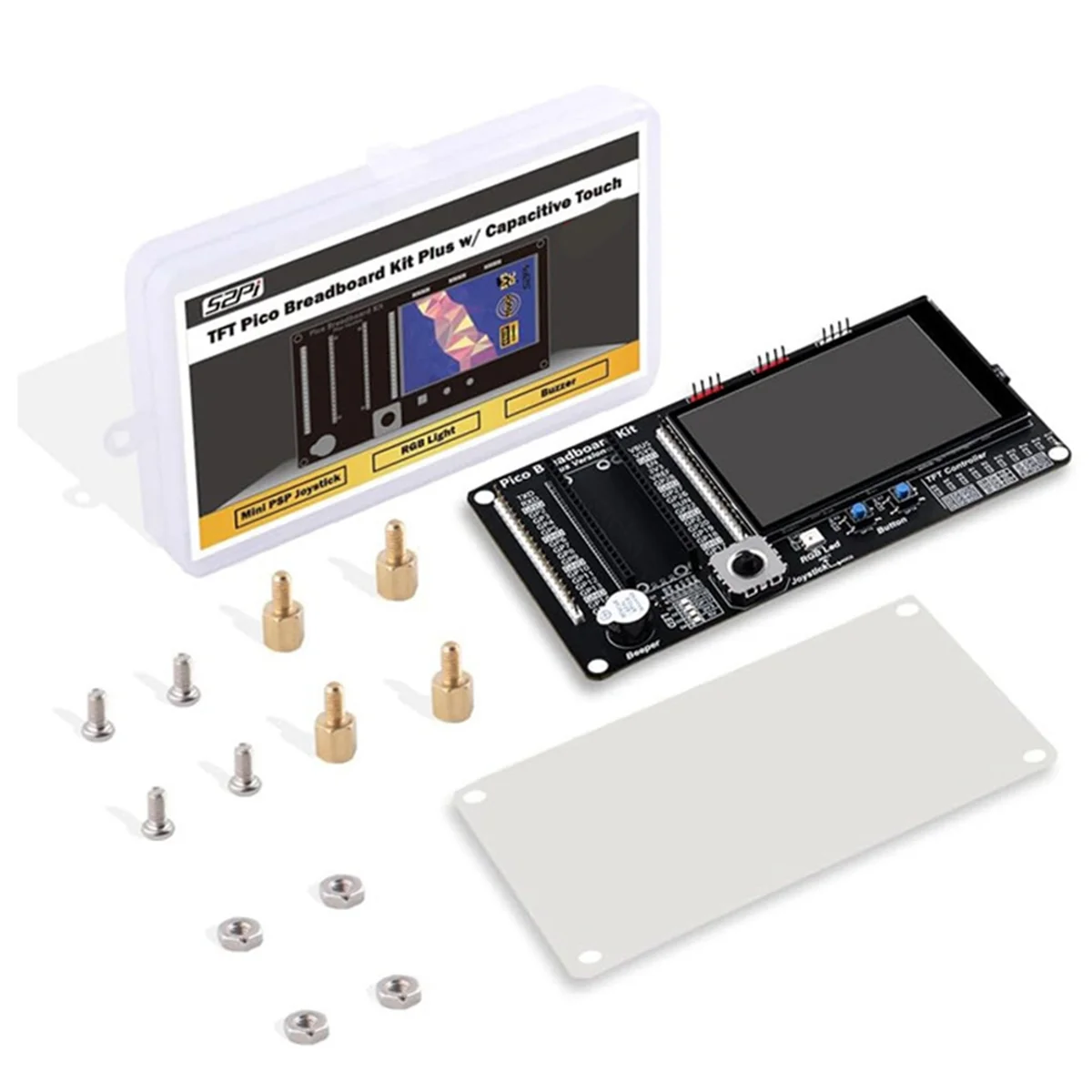 Kit de módulo de tela de toque para Raspberry Pi Pico/Pico W Módulo de placa de expansão Kit de indicador LED de tela IPS TFT de 3,5 polegadas - L47A