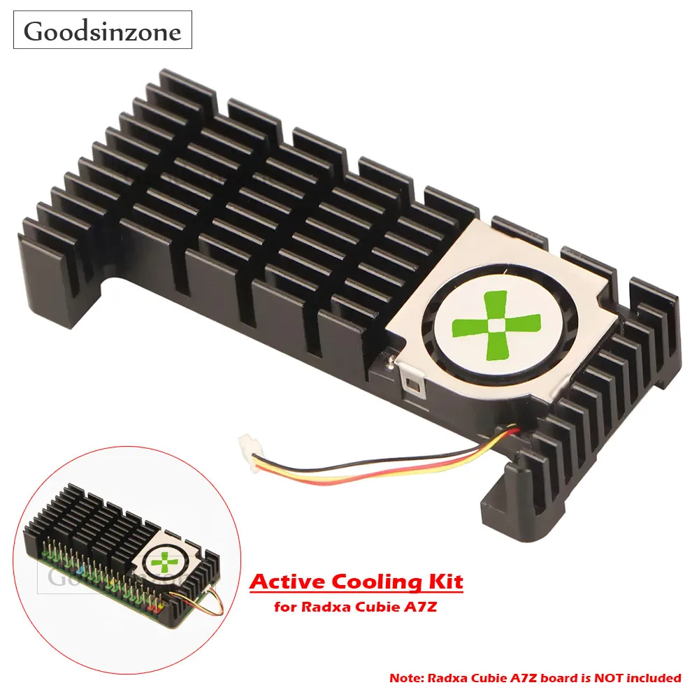 

Комплект активного охлаждения Radxa Cubie A7Z — алюминиевый радиатор с ШИМ и тихий вентилятор с термопрокладками