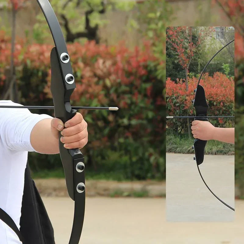 Poignée en bois M3, 30 à 40lb, arc à tirer droit, fente, débutant, arc et flèche, pratique du sport, tir avec 12 flèches