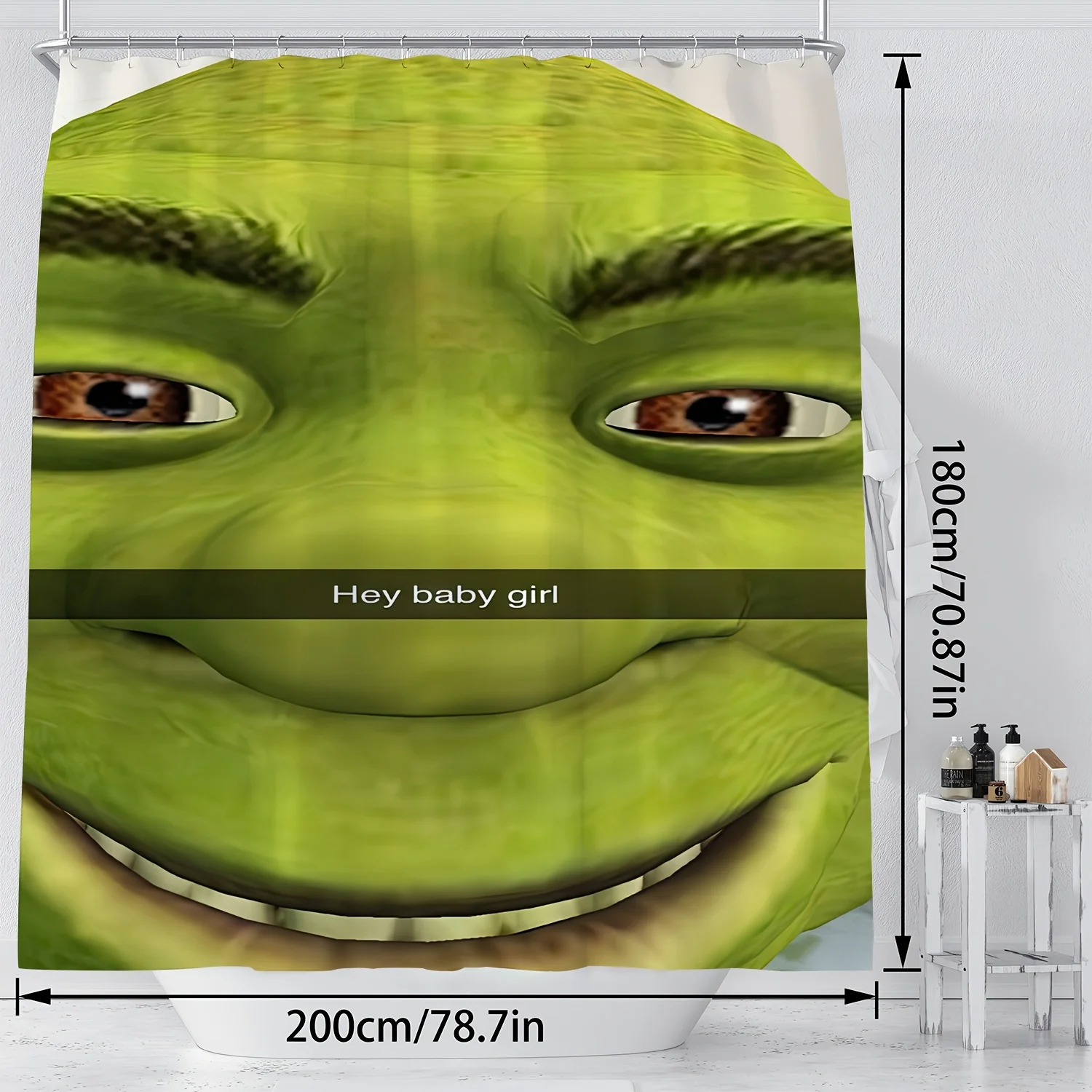 ستارة حمام قطعة واحدة - ضفدع أخضر مع تصميم نص "مرحبًا للفتيات الصغيرات" مقاوم للماء #6