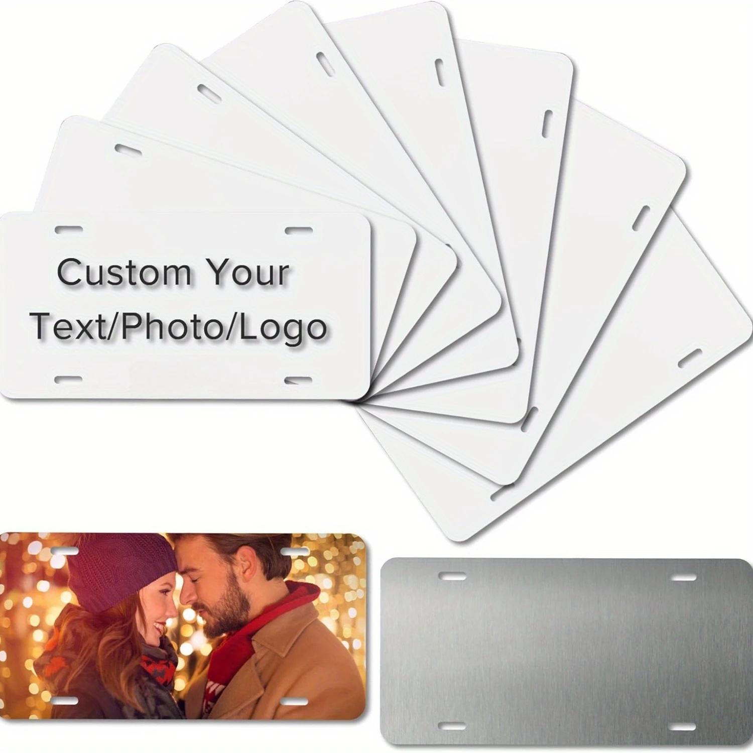 

5/10pcs Sublimation License Plate Blanks – DIY Custom Automotive Front Tags for Heat Transfer