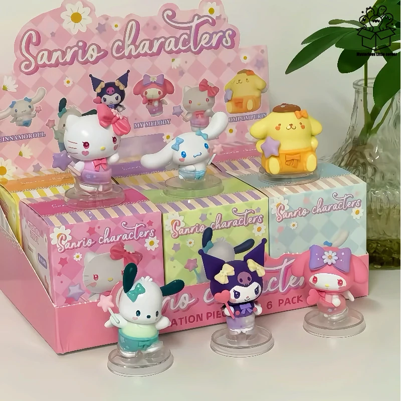 

Sanrio Little Cupid Series Magnetic Blind Box Hello Kitty Product Surroundings Figure Tabletop Decorations Surprise Gifts