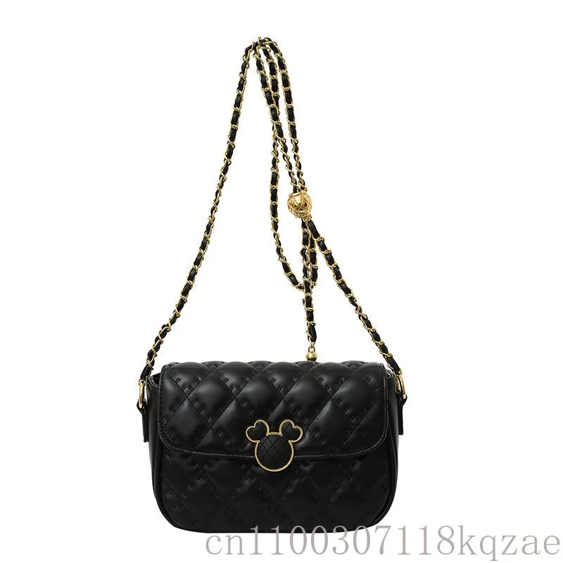 

Сумка через плечо с Микки Маусом Disney, мини-сумка на плечо из натуральной кожи с ремешком-цепочкой для женщин, повседневная мода, повседневное использование