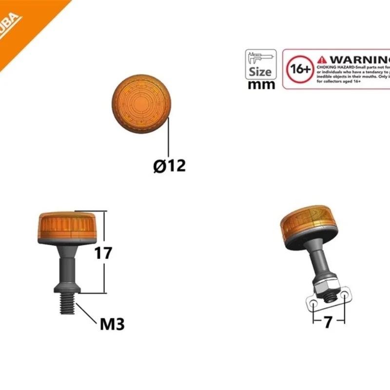 1 Psc 360 Roterend Licht Waarschuwingslampje Voor 1/14 Tamiya Trailer Techniek Vrachtwagen Graafmachine Model 2rl-012 Model Gemodificeerde Onderdelen