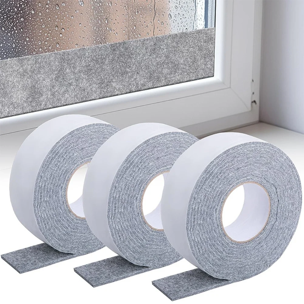 Moisture Absorbing Felt Strip with Backing for Use on For Windows to Prevent Water Droplets and Condensation Formation