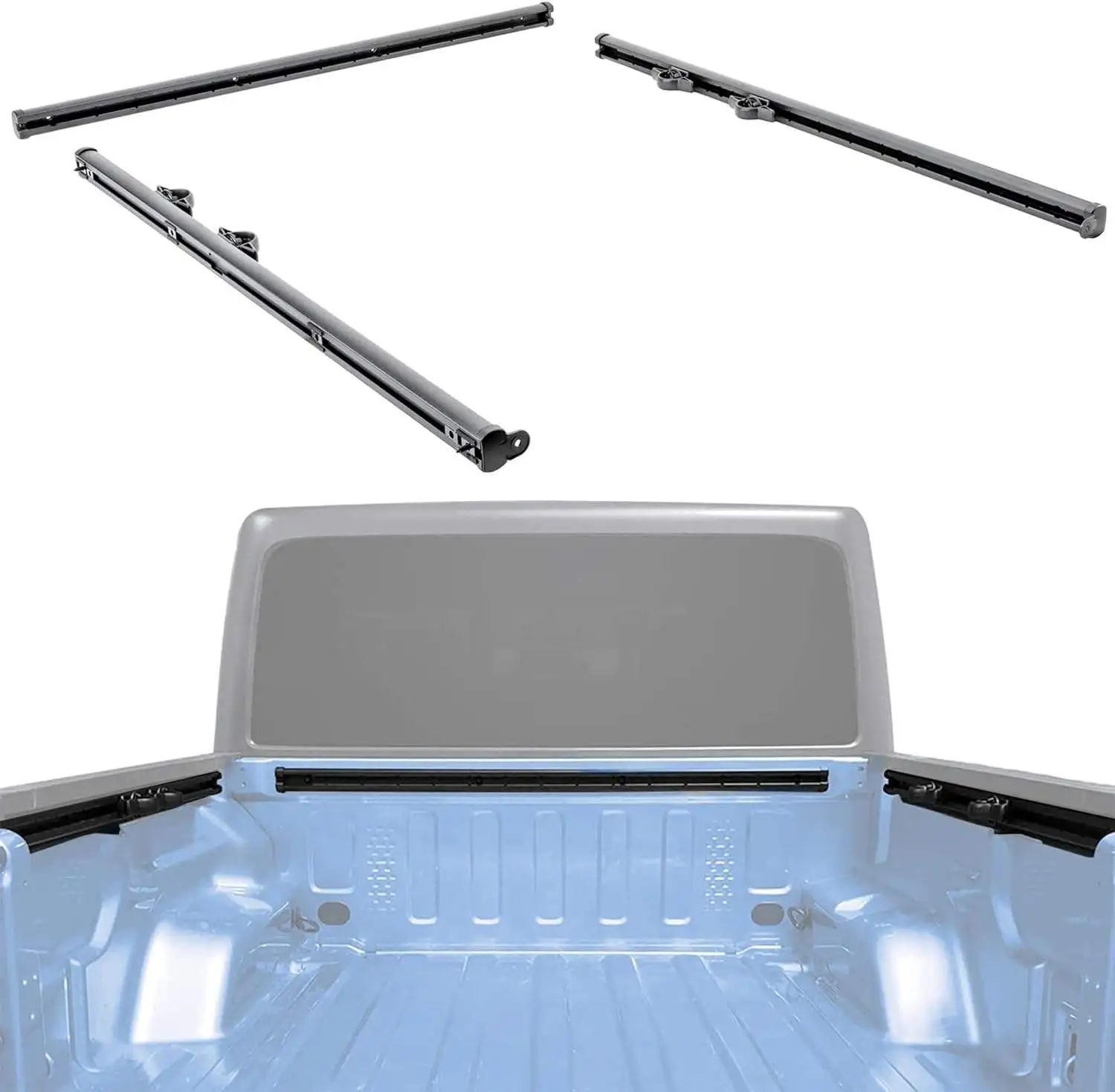 OVOVS Trail Rail System Truck Bed Rail Tie Down Accessories Easy Installation for Jeep Gladiator JT 2020-2025