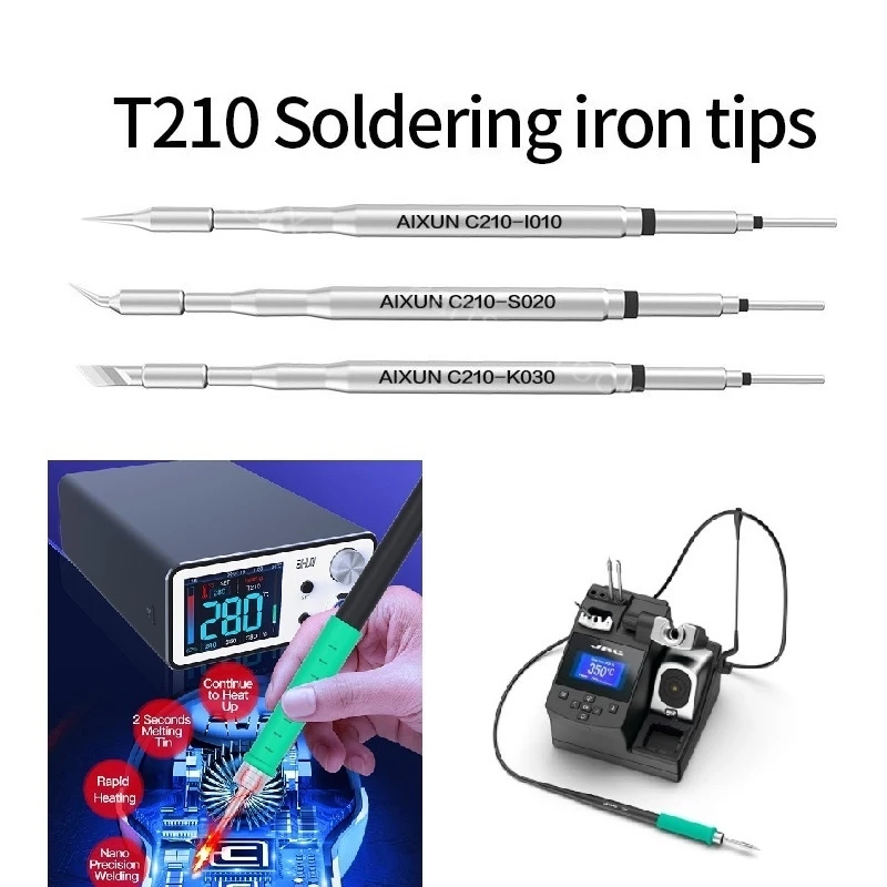 Aixun C210 C245 C115 Soldering Iron Tips T12 Station Handle For T210 T245 T115 Original Sugon T26 T26D Lead Free T3A T3B Kit