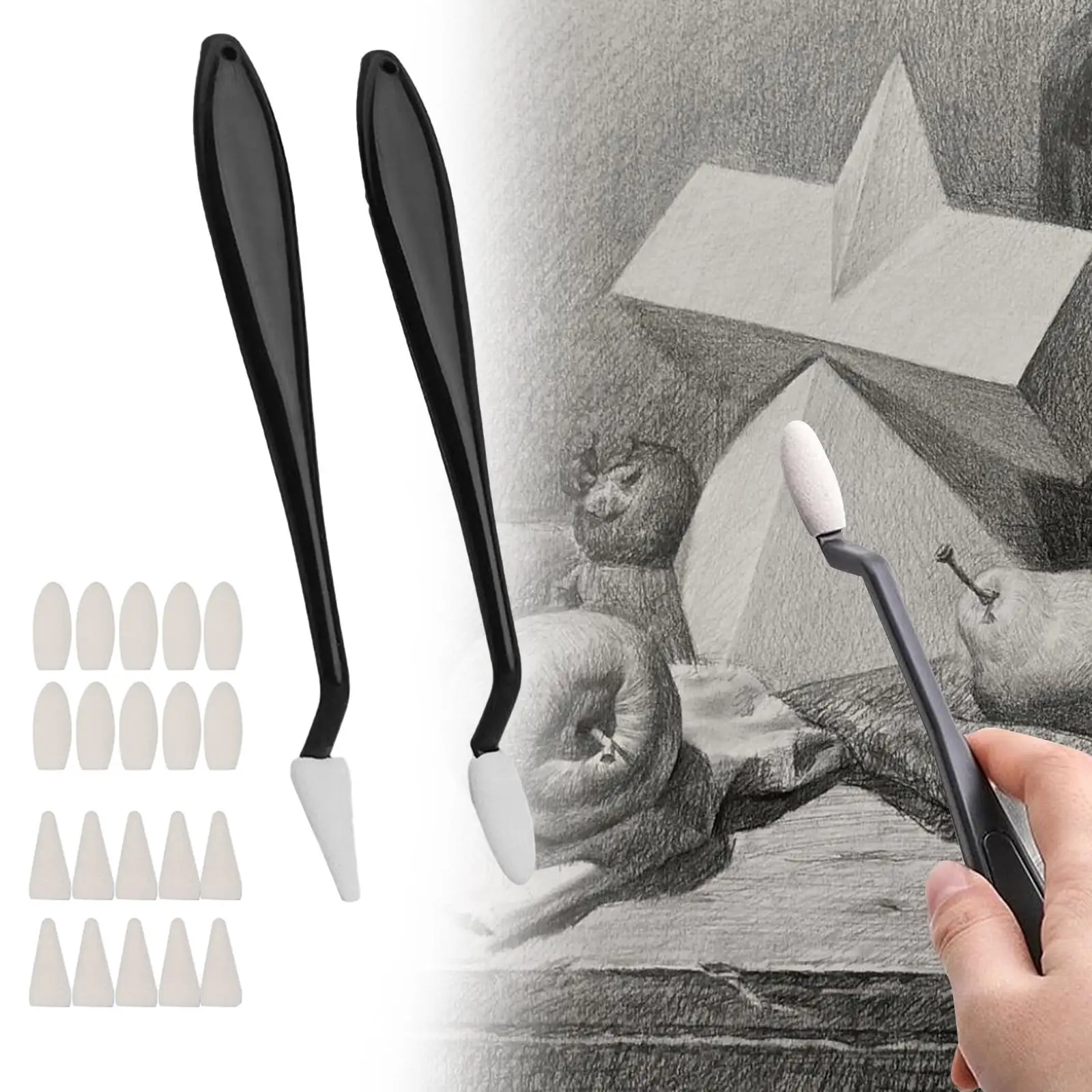 

Sketch Rubbing Sponge Brush, Wipe Pen, Drawing Art Blender Tool, Artist Blending Sponge Pen for Kids Painting