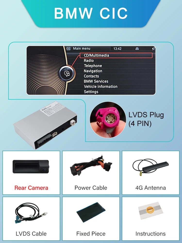 stwei Drahtloses CarPlay-Modul für BMW 3er E90 E91 E92 E93 5er E60 E61 CCC 2005-2008 CIC 2009-2012 Auto Play Android Auto 3