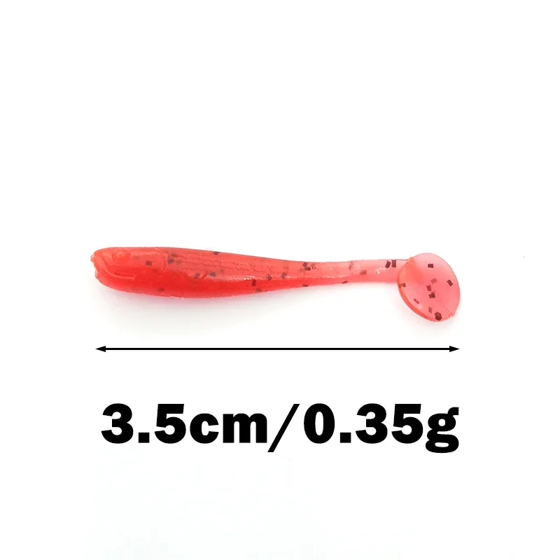 10pcs Silicone Soft Lures Piece Artificial Tackle Bait 3.5cm 0.35g Goods For Fishing Sea Fishing Rockfishing Swimbait Wobblers