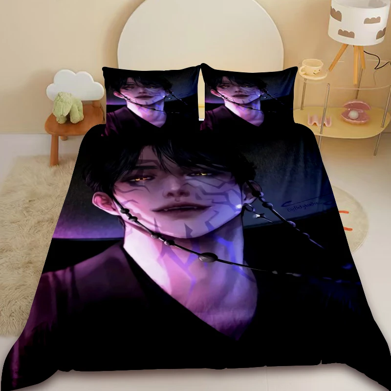 3pcs Duvet Cover Set K-pop Demon Hunters Bedding Set Soft and Comfortable Quilt Cover Bedroom Decor Holiday Gifts