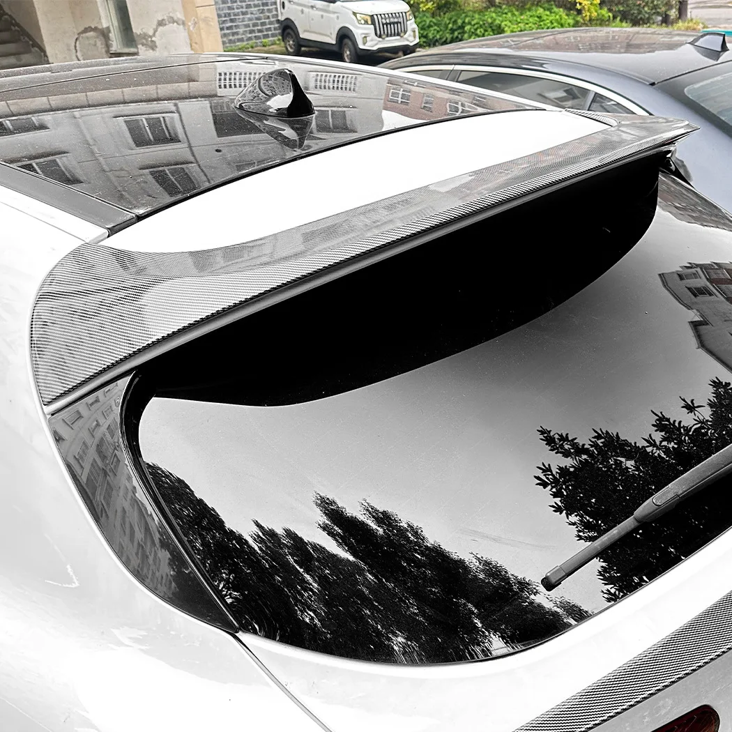 For Alfa Romeo Stelvio 2017+ Gloss Black Roof Wing Rear Spoiler Exterior Modification