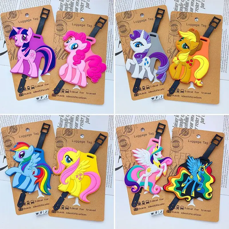 

My Little Pony Silicone Luggage Tag Cute Anime Checked Bag Travel ID Tag Gift for Friends