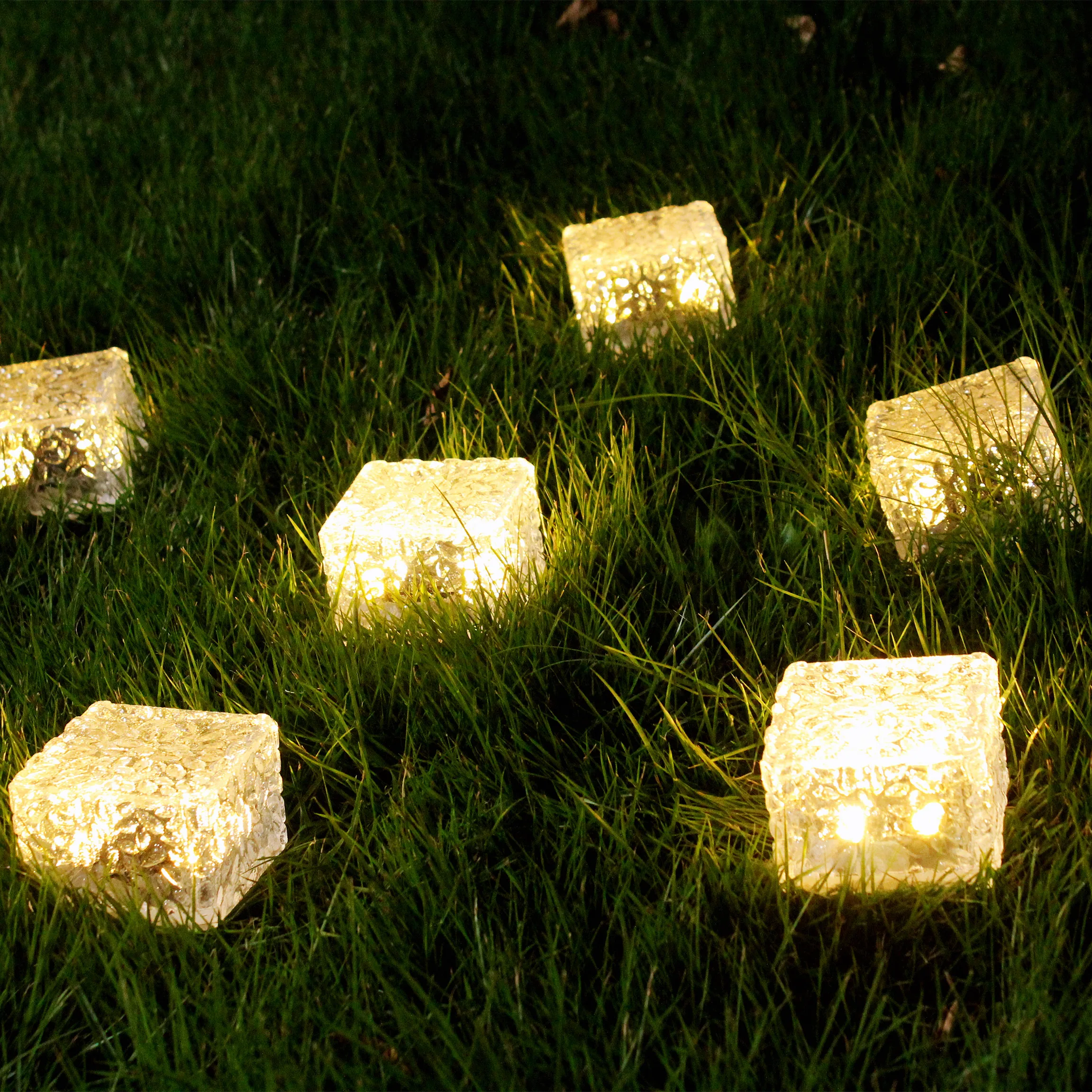 Lumière solaire extérieure LED étanche brique lumières 4LED pavés lumières aménagement paysager lumières pour jardin Patio voie cour décor