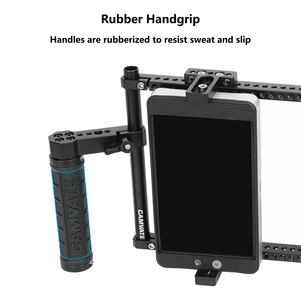 Клетка для монитора директора CAMVATE с тройным креплением для монитора и двойными резиновыми ручками для мониторов директора 5 и 7 дюймов