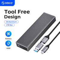 ORICO Tool Free M2 NVMe SSD Case Aluminum 10Gbps USB3.1 GEN2 Type C M.2 SSD Enclosure M Key Solid State Drive Case Support UASP