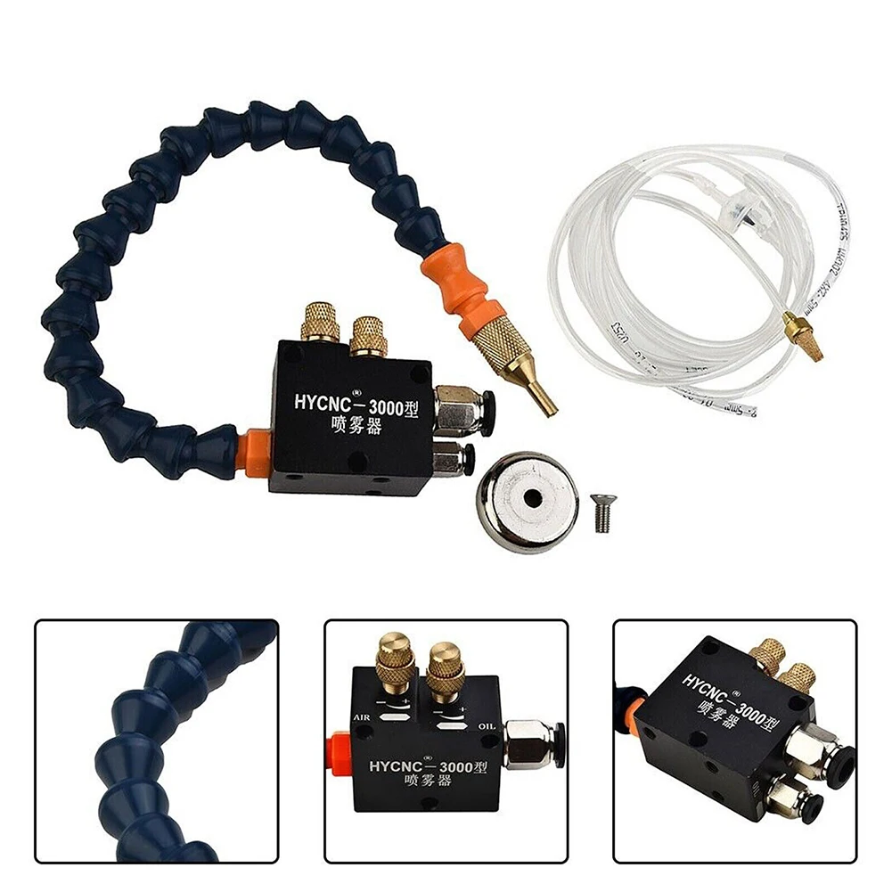 Mist Lubrication Spray Unit Compatible with For CNC Lathe Milling Metal Machine for Improved Processing Accuracy