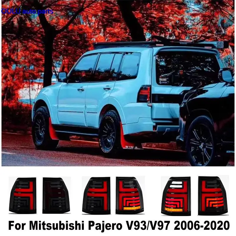 For Mitsubishi Pajero V93 V97 2006-2020LED rear tail light rear fog light brake light running water turn signal auto accessories