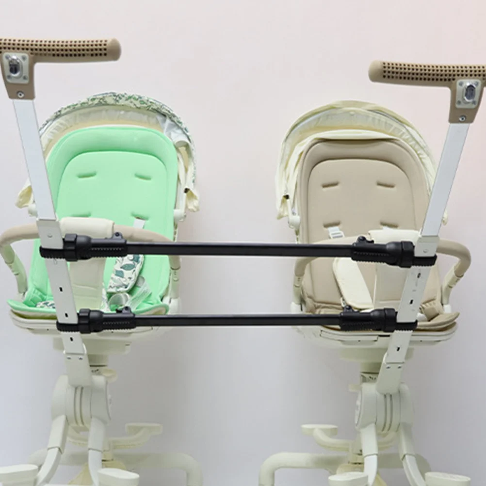 

2 шт. соединитель для двойных колясок, регулируемый адаптер для различных моделей, компактный дизайн, удобство хранения, удобство в путешествиях