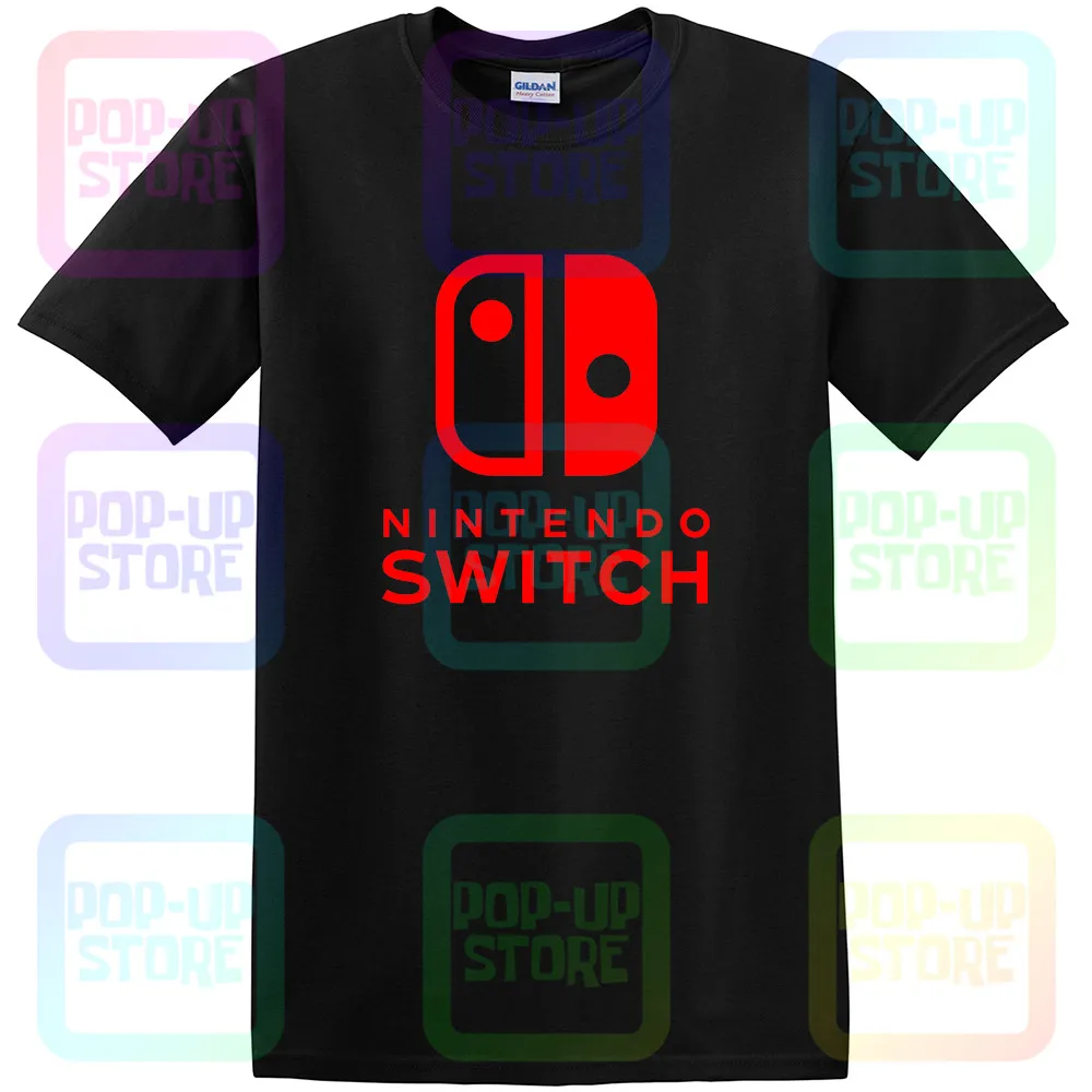 Nintendo Switch T-Shirt Video Games Logo Gaming System Pro PS4 Crew Tee S - 2XL