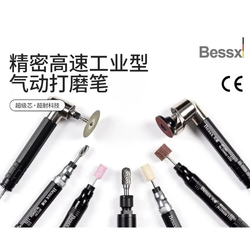 Air Powered Micro Grinder Industrial Grade 65000RPM Straight Polishing Tool for Mold Engraving Jewelry DIY