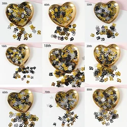 15G Mini Number 16/18/20/30/40/50/60/70/80/90 Years Old Sequin Confetti Table Scatter for Birhtday Anniversary Party Decoration